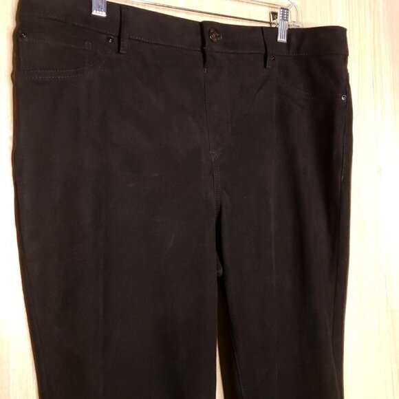 Chico's Womens Black Suede Feel Slim Pants Large - Picture 5 of 10